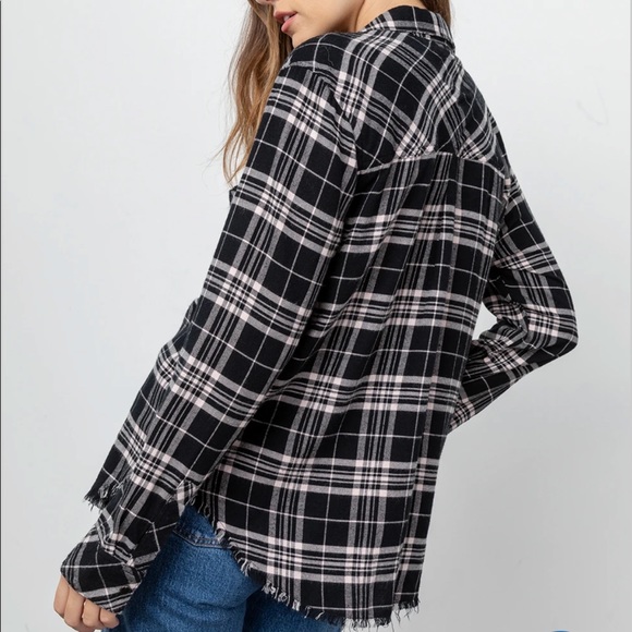 NEW • Rails • Leo Button Down Plaid Shirt Onyx Sm - Picture 4 of 8